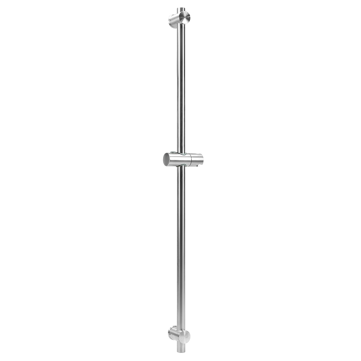 QWORK® 39 Inch Adjustable Shower Riser Rail with Sliding Shower Head Bracket, 304 Stainless Steel Brushed Finish Shower Rail Kit (100 cm) — image 1