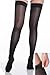 BriteLeafs Sheer Compression Stockings Thigh High 20-30 mmHg, Firm Support, Stay-Up Silicone Band, Closed Toe (Medium, Black)