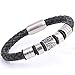 Cool Men Magnetic Buckle Genuine Leather Bracelet Stainless Steel Masonic Bracelets Men Jewelry