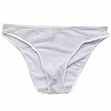FEESHOW Men's Mesh Sheer Briefs See Through Underwear White One size