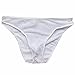 FEESHOW Men's Mesh Sheer Briefs See Through Underwear White One size
