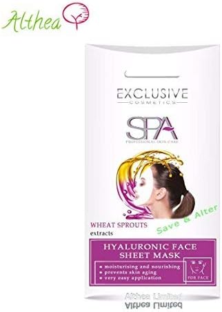 SPA Exclusive Hyaluronic Miosturising Face Sheet Mask Wheat Sprout Easy apply