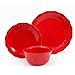 The Pioneer Woman Cowgirl Lace 12-Piece Dinnerware Set (Red)