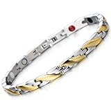 Steel Link Magnetic Bracelet for Women, Health Function Element of Magnets, Free Link Removal Kit