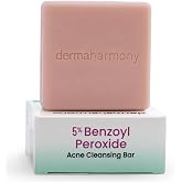Dermaharmony 5% Benzoyl Peroxide Cleansing Bar for acne (4 oz)