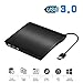 [Updated Version]External CD Drive, ACETEND USB 3.0 Portable CD DVD +/-RW Drive Slim DVD/CD Rom Rewriter Burner Writer, High Speed Data Transfer for Laptop Notebook PC Desktops Support Windows/Vista/7