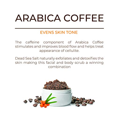image for O Naturals Anti-Cellulite Exfoliating Organic Coffee Arabica, Dead Sea