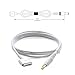 Wakeach 60W Magnetic 2nd-Gen Replacement Charger Cord Cable,Compatible for MacBook Air and MacBook Pro Retina 11 13 inch, Power Bank Male Connector 5.5 x 2.5mm (5Pin 2nd-Gen T-tip)