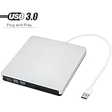External DVD CD Drive USB 3.0 Burner Writer Drive Player High Speed Data Transfer for Laptop/ Desktop / Macbook / Mac OS / Windows10 /8/ 7 / XP / Vista