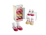 Baby Aspen, Seaside Sandals 3 Pair of Socks Gift Set, Pink, 0-6 Months