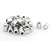 uxcell Aluminum Cable Stops Sleeves 30pcs for 3mm Wire Rope Swage Clip