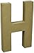 Darice 2861-H Paper Mache Letter 12Inx1.5In, Natural