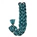 HVAXING 82 inch Ombre Jumbo Braiding Hair Extensions 2Pcs/Lot 165g/pcs High Temperature Kanekalon Fiber Crochet Twist Braids (Deep Green)