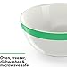 Vremi 17 oz Ceramic Bowl Set of 6 - White Porcelain Kitchen Serving Bowls Microwave Safe for Soup Salad Pasta Dessert Popcorn Dip - 5 inch Ice Cream Bowls with Cute Decorative Colorful Stripe Trim