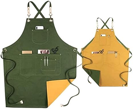 Amazon Co Jp エプロン女性用メンズ エプロンフローラルシンプルファッション両面コントラストカラーエプロンフローラルアーティストガーデニング ペットショップバリスタコットンファッション2色作業服1121 ホーム キッチン