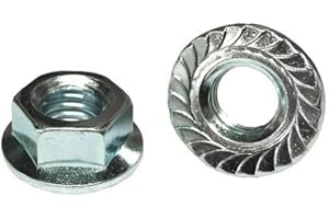 BOLTSANDNUTS.COM (30) 5/16-24 Hex Serrated Flange Nuts Case Hardened Zinc Clear