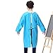 MINIQ Kids Art Smock Painting Apron for Toddler Preschool Children with Pocket,Long Sleeves,Long Section,Waterproof