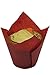 Decony Large Red Tulip Baking Cup Liners -MADE IN THE USA -Muffin Cupcake Paper Liners -100 pack Great for large cupcakes and muffins