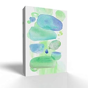 Watercolor Abstract Color Block Line Draw
