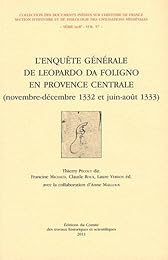 L' enquête générale de Leopardo da Foligno en Provence centrale