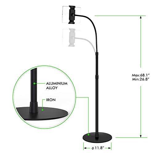 Viozon Gooseneck Tablet Floor Stand with a Portable Tray Compatible