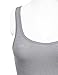 JJ Perfection Women's Solid Ribbed Knit Stretch Racerback Tank Top HGREY M