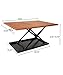 Stand Up Desk Store AirRise Standing Desk Converter – Adjustable Height, Single Tier, 32 Inches Long, Teak