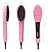 HIRALIY Hair Straightener Brush with Professional PTC Ceramic Heating and LCD Display(Pink)