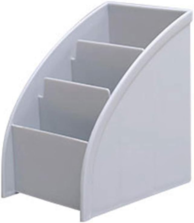 Kpop Space Wonderful 1Pc Trapezoid Desk Decor Remote Control Holder Storage Box Multi-Layer Mobile Phone Sundries Shelf Racks Tidy Organizer(Gray)