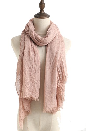 Cotton Scarf Shawl Wrap Soft Lightweight Scarves And Wraps For Men And Women. (Nude)