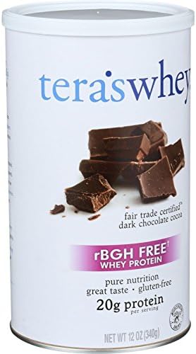 2Pack! Tera's Whey Protein - rBGH Free - Fair Trade Dark Chocolate - 12 oz