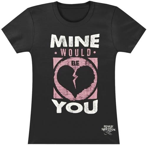 Blake Shelton Women's Mine Would Be You Broken Heart Girls Jr XX-Large Black