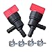 Hipa (Pack of 2 1/4" 90 Degree Fuel Shut Off Valve for Briggs & Stratton 698181 494539 697944 Tecumseh 35857 primary