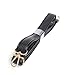 market86® Black 25mm Width Pu Leather Female Messenger Purse Replacement Strap Bag Accessories Shoulder Bag Straps Length 49.2 Inches (Golden Clasps)