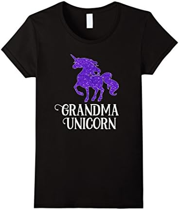 Womens Grandma Unicorn Family Matching TShirt Medium Black
