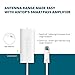ANTOP HDTV Antenna 65 Miles Range Smartpass Amplified Digital TV Antenna Indoor with 10ft Detachable Coaxial Cable, Multi-Directional Reception and Built-in 4G LTE Filter AT-215B