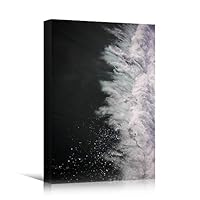 Canvas Wall Art Wind Wave Beach Beach Blue Coastal Cool Photography Relax/Calm - 12x18 inches