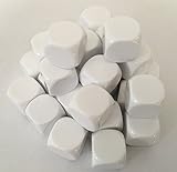 Blank Dice pack of 30 Re-writeable White