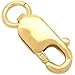 BCQLI Yellow Gold Lobster Claw Clasp Chain Jewelry 10×4mm,Necklace Bracelet Connection Buckle