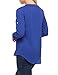 ANGVNS Women Long Sleeve V Neck Printed Chiffon Shirt, Jewelry Blue, XL