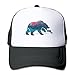 Waldeal Men's Bear California Adjustable Snapback Mesh Hat Baseball Mesh Cap Black