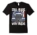 Plays with Trucks Funny Truck Driver American Flag Gift Men T-Shirt