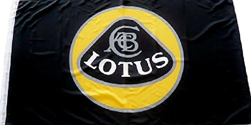 Nuge Lotus Black Car Flag 3' X 5' Deluxe Indoor Outdoor Banner