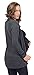 Women's Cascading Ribbed Open Collar Long Sleeve Maternity Cardigan Sweater