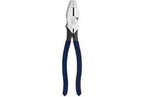 Klein Tools D213-8NE Pliers, 8-Inch Side Cutters, High Leverage Lineman's Pliers Cut Copper, Aluminum and other Soft Metals