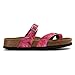 Birkenstock Womens Papillio Tabora Birko-Flor Adjustable Cork Sandal Shoe, Tropical Leaf Pink, 38