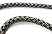 new tricks Slip Lead Training Leash with Clicker, 2-Piece, Black and White Rope with Leather