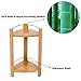 GOBAM Bamboo Shower Corner Caddy, Medium - 2 Tier Bathroom Organizer Countertop for Shampoo, Conditioner, Lotion, Soap - Standing Shower Stand for Kitchen, Bedroom, or Office
