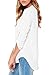 Chase Secret Womens Lady Casual Half Sleeve V Neck Shirt Blouses Medium White