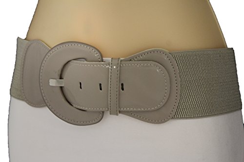 TFJ Women Belt Hip Elastic High Waist Band Plus Size M L Xl Light Beige